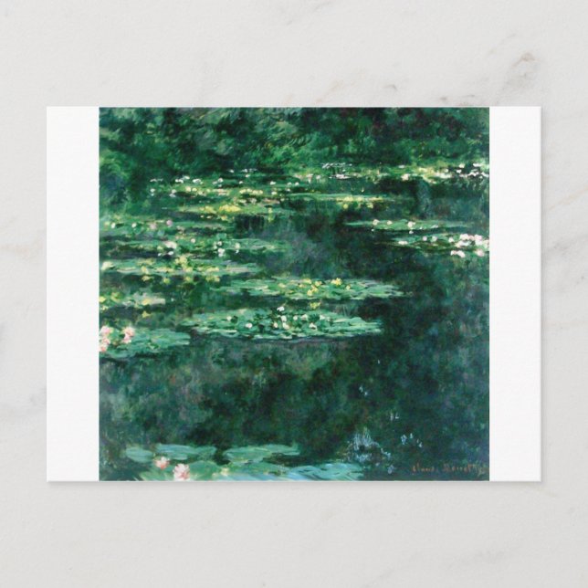 VATTEN LIES IN GRÖNT POND by Claude Monet Vykort (Framsida)