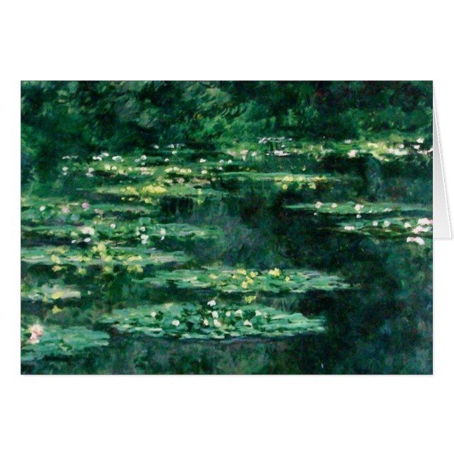 VATTEN LIES POND av Claude Monet Hälsningskort (Framsidan Horizontal)