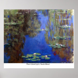 Vatten Lilies6_lg av Claude Monet Poster