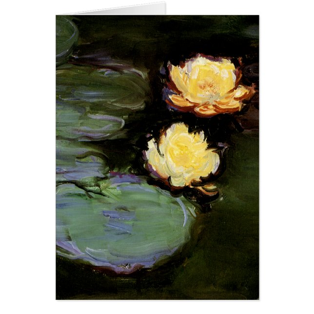 Vatten-Lilies: 1897-98 av Monet Hälsningskort (Framsidan)