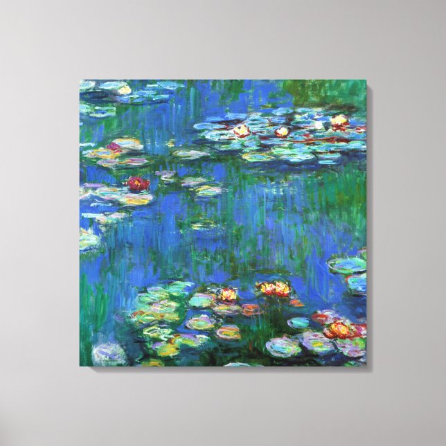 Vatten Lilies, 1916 Canvastryck (Framsida)