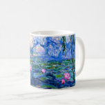 Vatten Lilies, 1919, av Claude Monet, Kaffemugg<br><div class="desc">Vatten Lilies,  1919 berömd målning av Claude Monet,  med färg samordnad solid färger pinkish-lila och Monet blue,  redo att blanda och matcha.</div>
