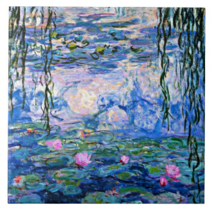 Vatten Lilies 1919 av Claude Monet Kakelplatta