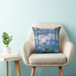 Vatten Lilies, 1919, Monet-målning Kudde<br><div class="desc">Vatten Lilies,  1919 berömd målning av Claude Monet,  med färg samordnad solid färger pinkish-lila och Monet blue,  redo att blanda och matcha.</div>
