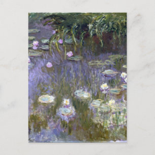 Vatten Lilies 1922 av Claude Monet, Fransk, Lila, Vykort