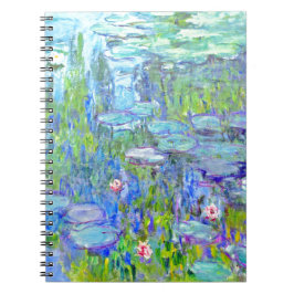 vatten-lilies-38 anteckningsbok med spiral