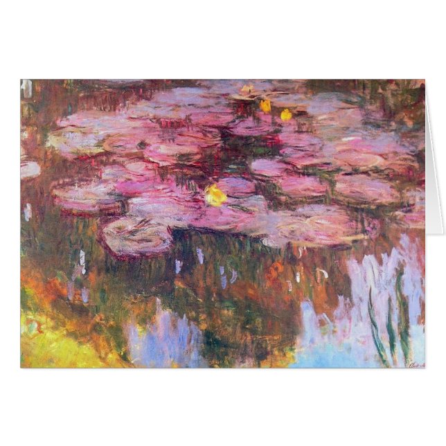 Vatten Lilies 3 Hälsningskort (Framsidan Horizontal)