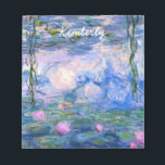 Vatten Lilies Anteckningsblock<br><div class="desc">Vatten Lilies är en serie på över 200 oljemålningar av Fransk Impressionist Claude Monet. Den här målningen, som avslutades 1919, har blå och rosa nyanser.</div>
