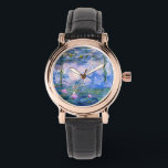 Vatten Lilies Armbandsur<br><div class="desc">Vatten Lilies är en serie på över 200 oljemålningar av Fransk Impressionist Claude Monet. Den här målningen, som avslutades 1919, har blå och rosa nyanser.</div>