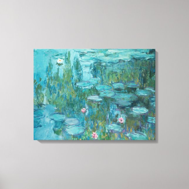 Vatten Lilies (av Claude Monet, 1915) Canvastryck (Framsida)