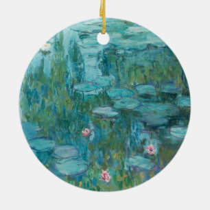 Vatten Lilies (av Claude Monet, 1915) Julgransprydnad Keramik