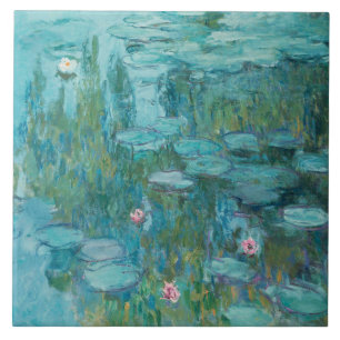 Vatten Lilies (av Claude Monet, 1915) Kakelplatta