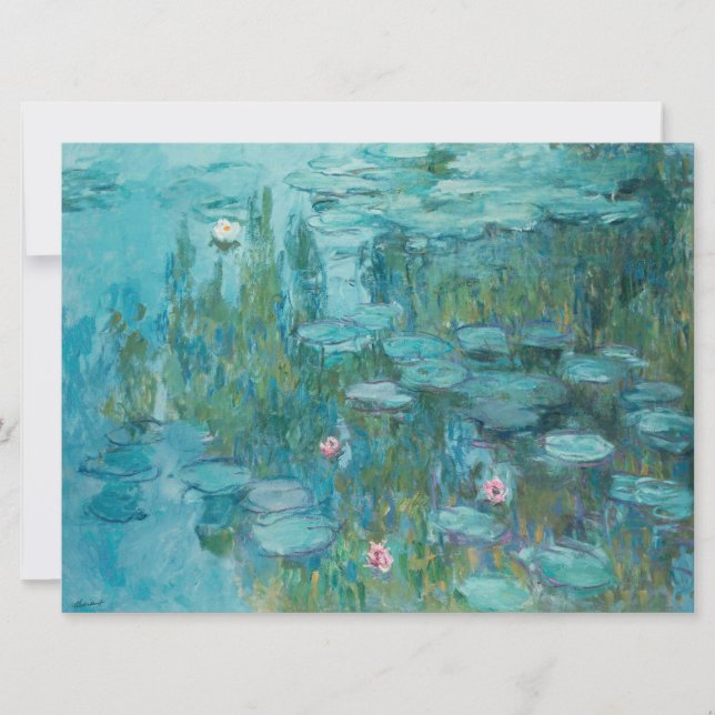 Vatten Lilies (av Claude Monet, 1915) Kort (Framsida)