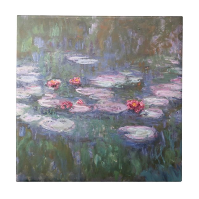 Vatten Lilies av Claude Monet Ceramic Tile Kakelplatta (Framsidan)