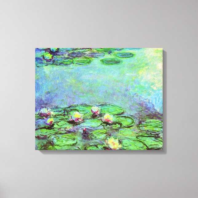 Vatten Lilies av Claude Monet Impressionism Canvastryck (Framsida)
