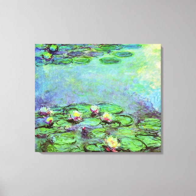 Vatten Lilies av Claude Monet Impressionism Canvastryck (Framsida)