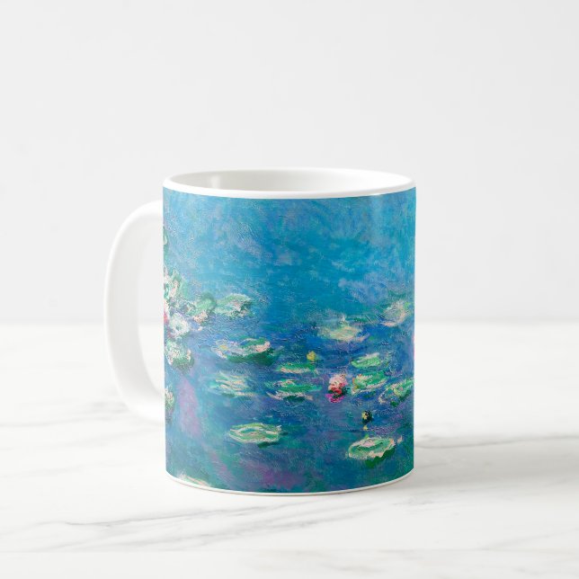 Vatten Lilies av Claude Monet Kaffemugg (Framsida vänster)