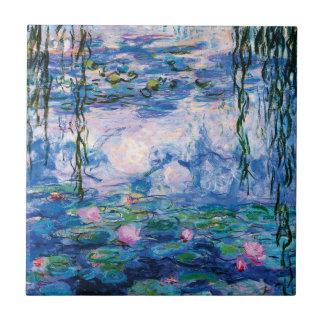 Vatten Lilies av Claude Monet Kakelplatta