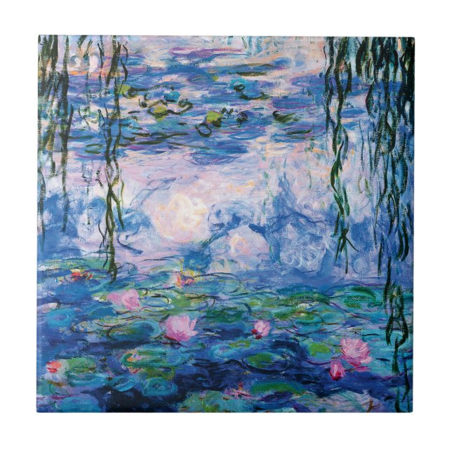 Vatten Lilies av Claude Monet Kakelplatta (Framsidan)
