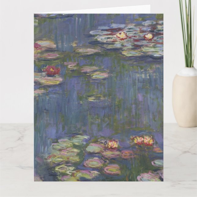 Vatten Lilies av Claude Monet Kort (Framsida)