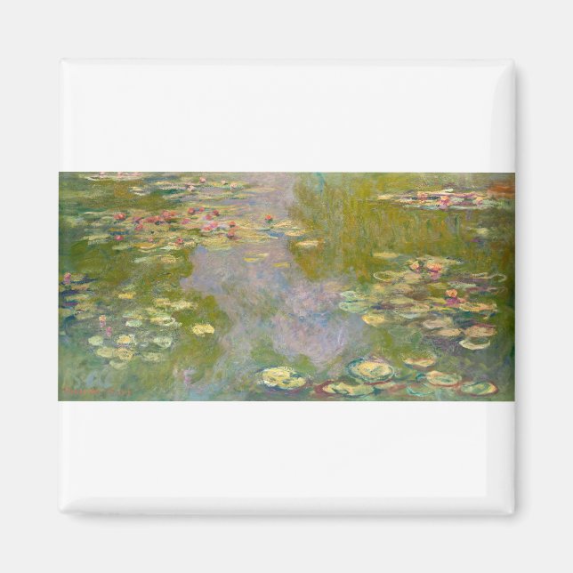 Vatten Lilies av Claude Monet Magnet (Framsidan)