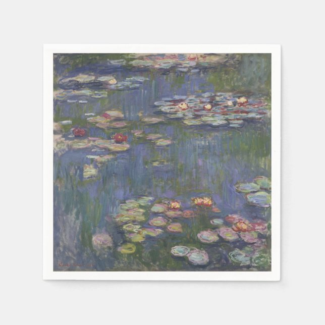 Vatten Lilies av Claude Monet Pappersservett (Framsidan)