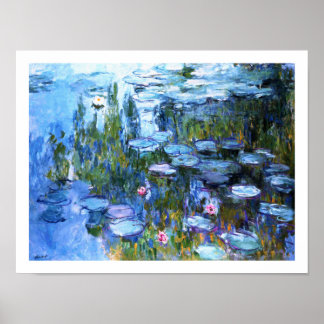 Vatten Lilies av Claude Monet Poster
