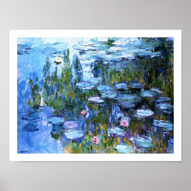 Vatten Lilies av Claude Monet Poster (Framsidan)