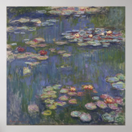 Vatten Lilies av Claude Monet Poster