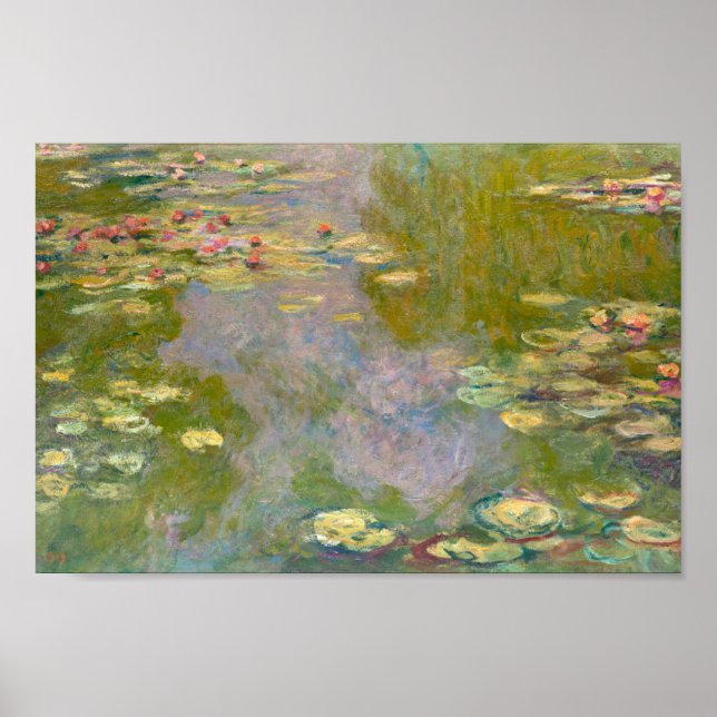 Vatten Lilies av Claude Monet Poster (Framsidan)