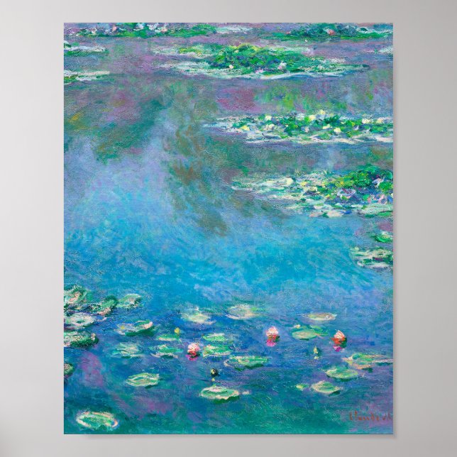 Vatten Lilies av Claude Monet Poster (Framsidan)