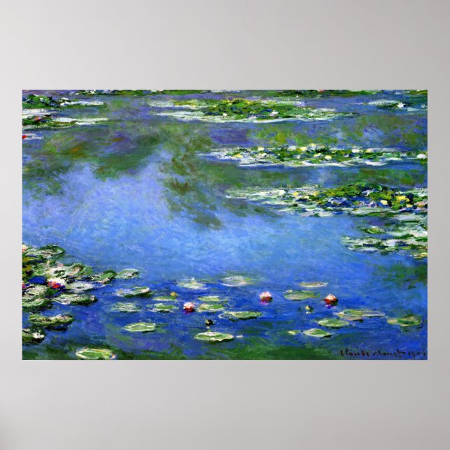 Vatten Lilies av Claude Monet Poster (Framsidan)