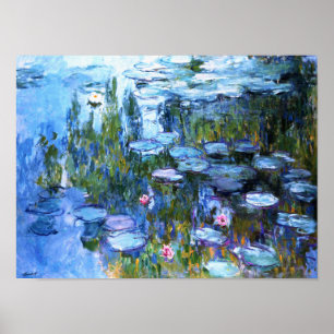 Vatten Lilies av Claude Monet Poster