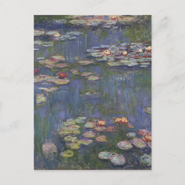 Vatten Lilies av Claude Monet Vykort (Framsida)