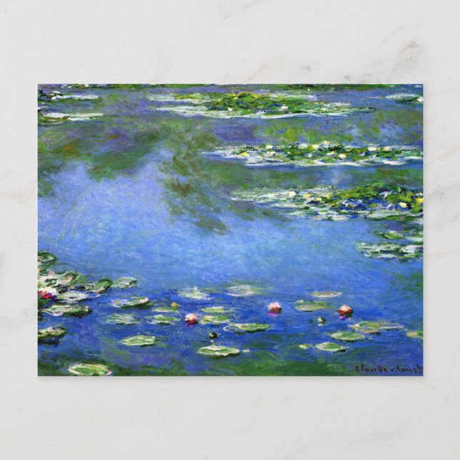 Vatten Lilies av Claude Monet Vykort (Framsida)