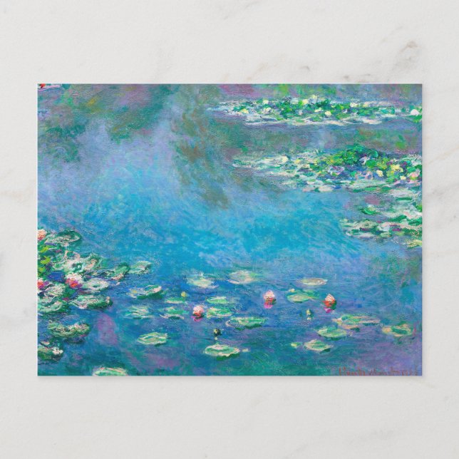 Vatten Lilies av Claude Monet Vykort (Framsida)