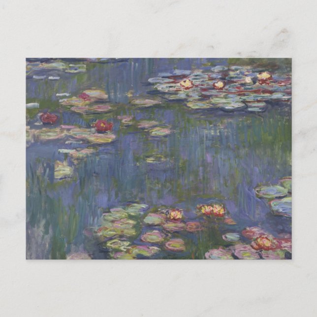 Vatten Lilies av Claude Monet Vykort (Framsida)