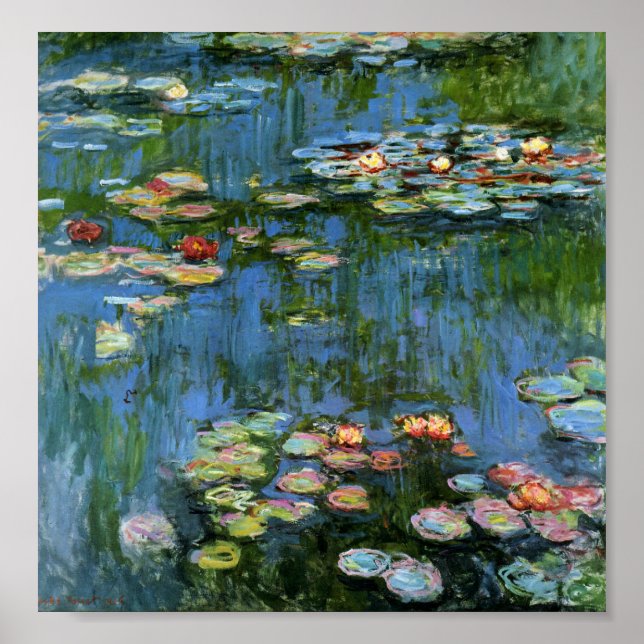Vatten Lilies av Monet Poster (Framsidan)