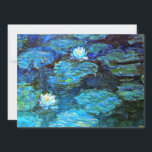 Vatten Lilies (blå) från Claude Monet, Kort<br><div class="desc">Berömd av Claude Monet,  Vatten Lilies (blått).</div>