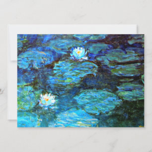 Vatten Lilies (blå) från Claude Monet, Kort