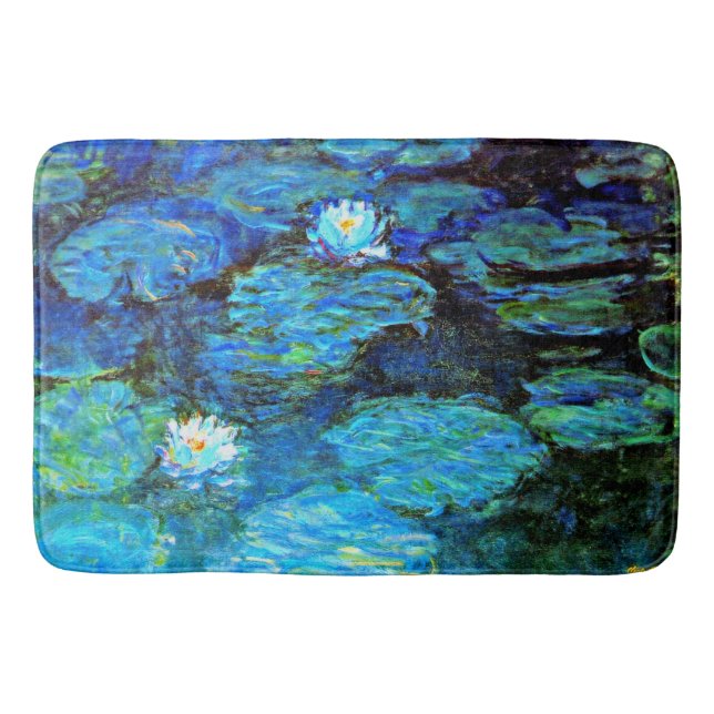 Vatten Lilies (blått) från Claude Monet Badrumsmatta (Framsidan)