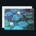 Vatten Lilies (blått) från Claude Monet Kort<br><div class="desc">Berömd av Claude Monet,  Vatten Lilies (blått).</div>