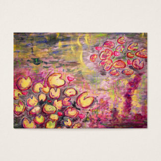 vatten lilies blomning visitkort