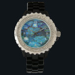 Vatten Lilies Blue, målning av Claude Monet Armbandsur<br><div class="desc">Vatten Lilies Blue,  målning av Claude Monet,  handklocka.</div>