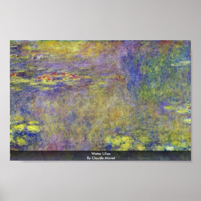 Vatten Lilies by Claude Monet Poster (Framsidan)