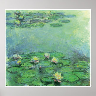 Vatten-Lilies, c. 1914-17; olja på arbetsyta Poster