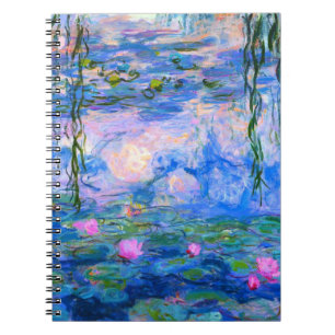 Vatten Lilies Claude Monet återställde Anteckningsbok
