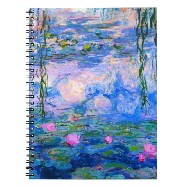Vatten Lilies Claude Monet återställde Anteckningsbok (Framsidan)
