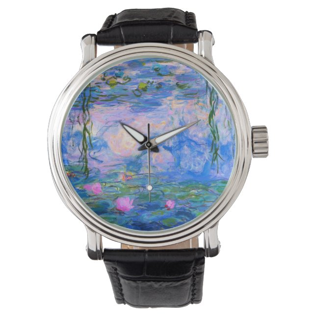 Vatten Lilies Claude Monet återställde Armbandsur (Framsida)