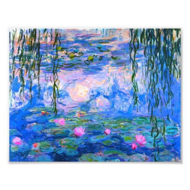 Vatten Lilies Claude Monet återställde Fototryck (Framsidan)